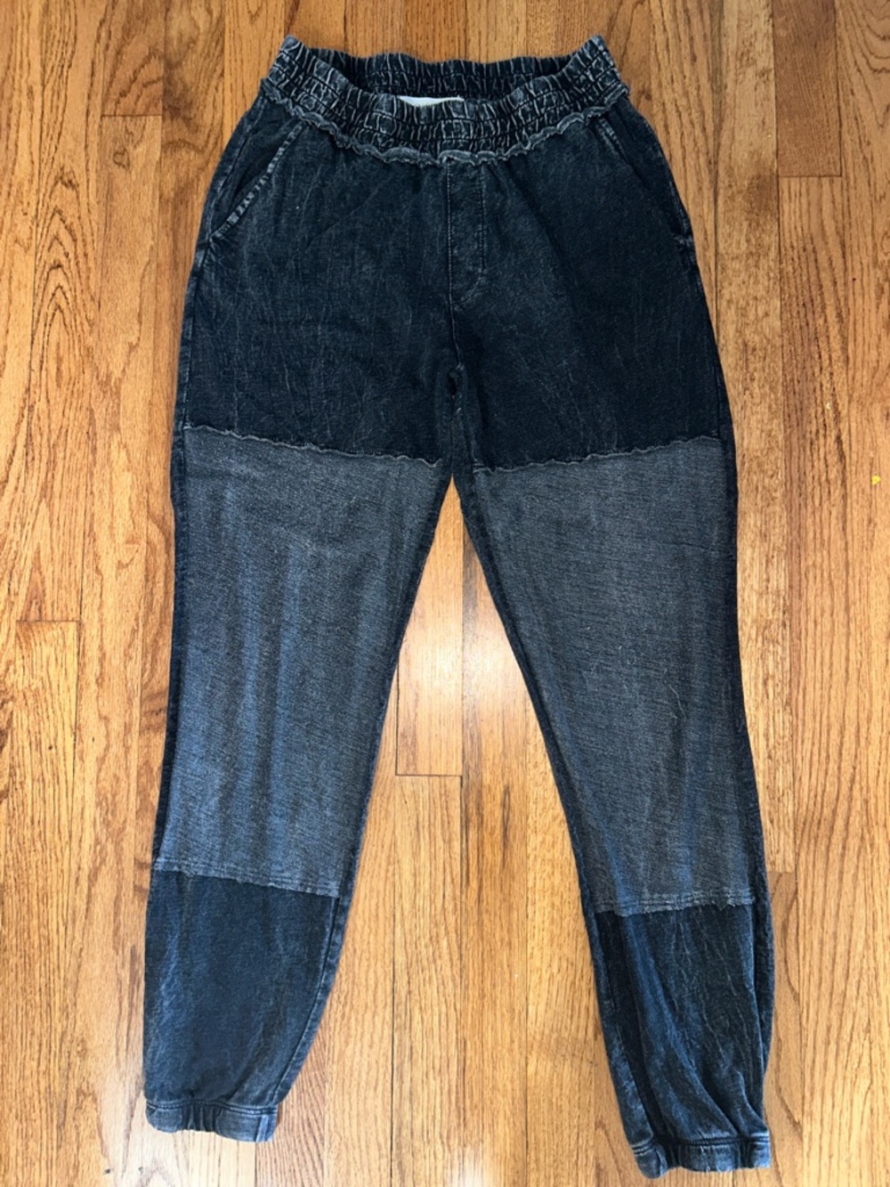 American Able Two-Tone Washed Denim Joggers Medium